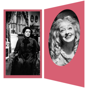 Collage de la película Whatever happened to Baby Jane? que muestra a las hermanas Hudson